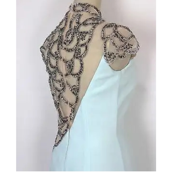 Vienna Prom Red Asymmetrical Neck Dress 10 - Picture 5 of 11